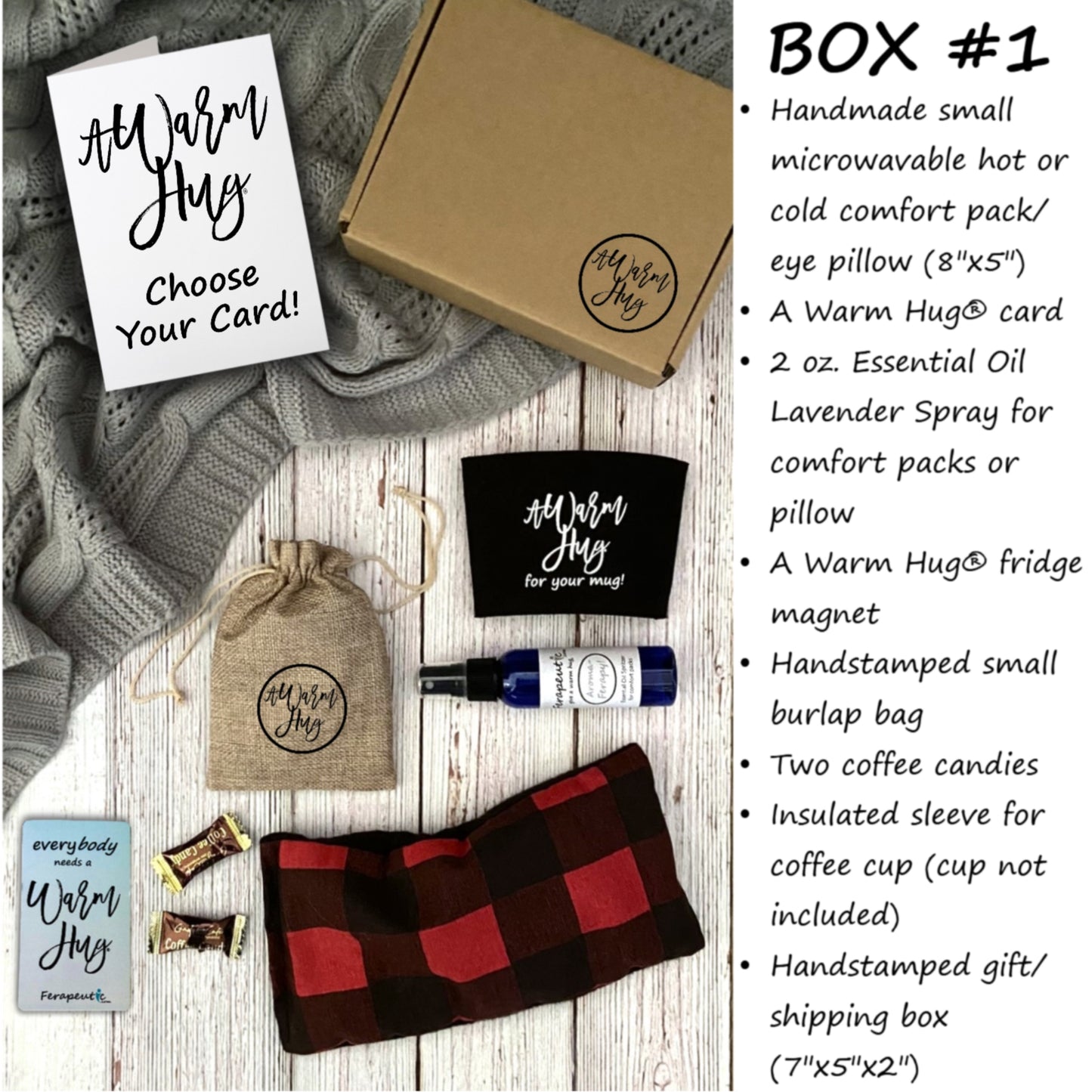 Red Plaid small heat pad and warm hug accessories