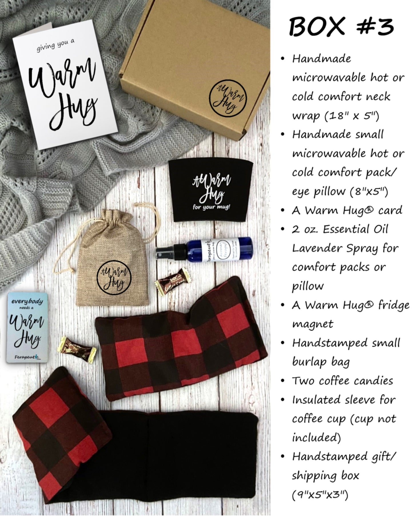 Red Plaid small heat pad and neck wrap and warm hug accessories