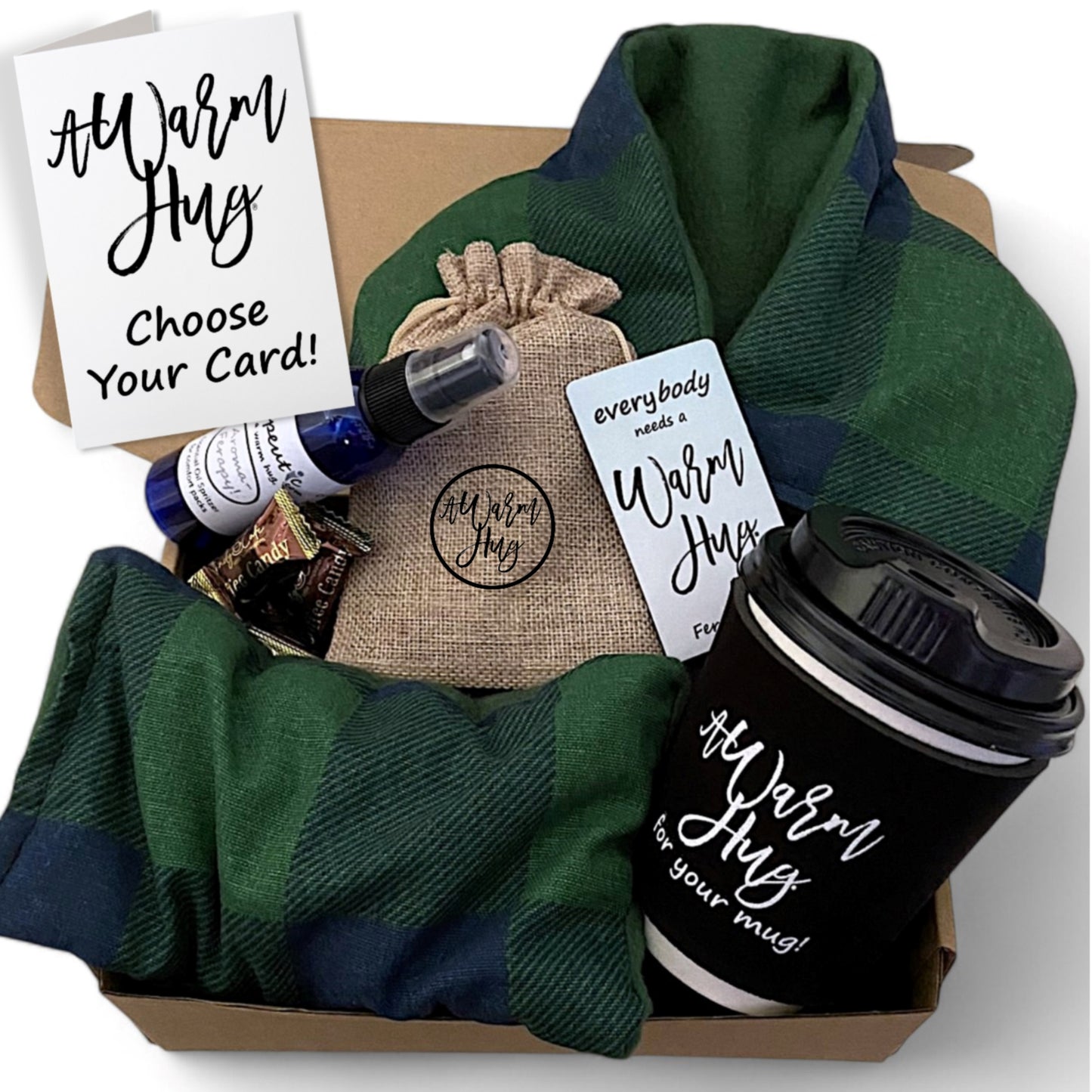 A Warm Hug Holiday Gift Box, Cozy Microwave Heating Pads, Perfect for Family and Friends