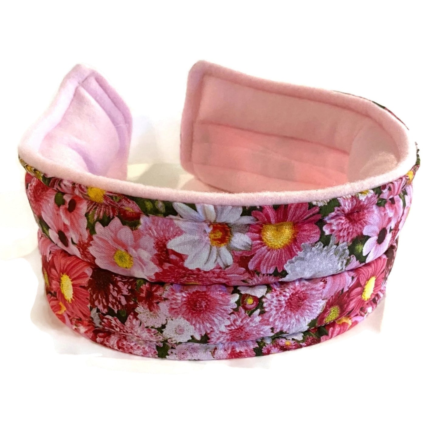 Hot or Cold Headband with Hook and Loop Closure - Flax Seed and Rice Filling - Flexible Two-Channel Design