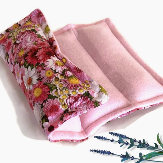 Medium Heat Pad or Cold Pack, Portable and Microwavable, Ten Fabric Choices