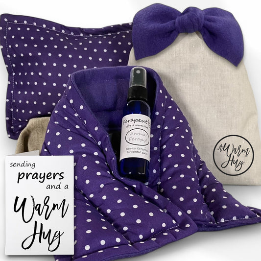 A Warm Hug gift with a heartfelt 'Sending Prayers' message, offering comfort, support, and warmth during difficult times