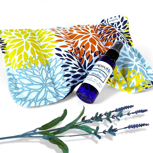 Large Sinus Pack with Natural Ingredients and Scented Spritzer, Eucalyptus Lavender or Chamomile Essential Oil