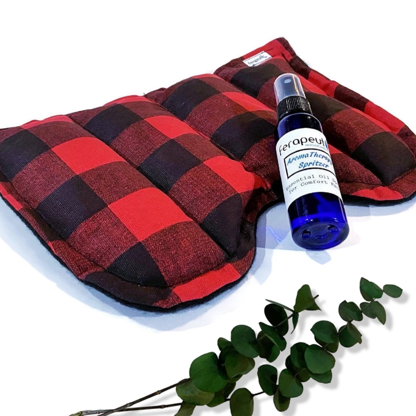 Large Sinus Pack with Natural Ingredients and Scented Spritzer, Eucalyptus Lavender or Chamomile Essential Oil
